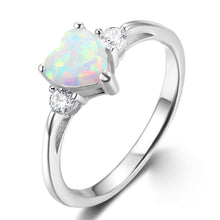 Load image into Gallery viewer, Ring- Opal Heart