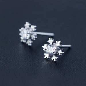 Earring- Snowflake Crystal