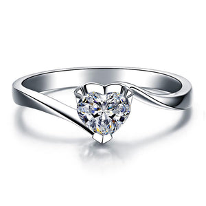 Ring- Crystal Heart Love