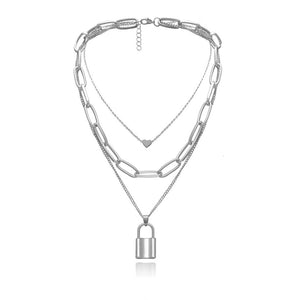 Necklace- Choker Lock Love