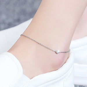 Anklet- Simple Crystal