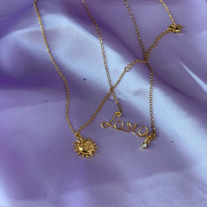 NECKLACE SET - Custom Name with Sun